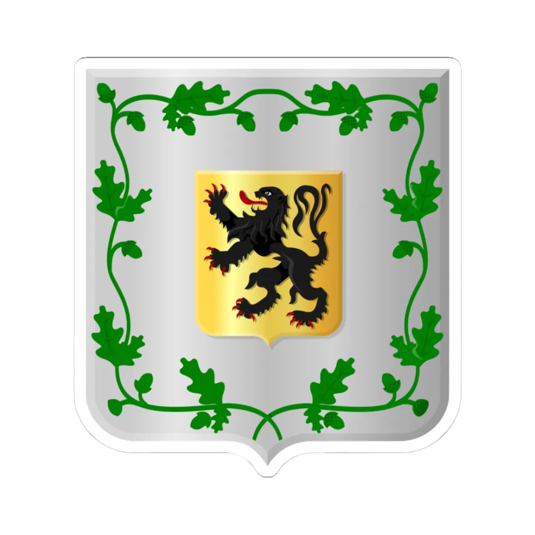Eeklo wapen (Belgium) (Coat of Arms) STICKER Vinyl Kiss-Cut Decal 3 Inch White - The Sticker Space