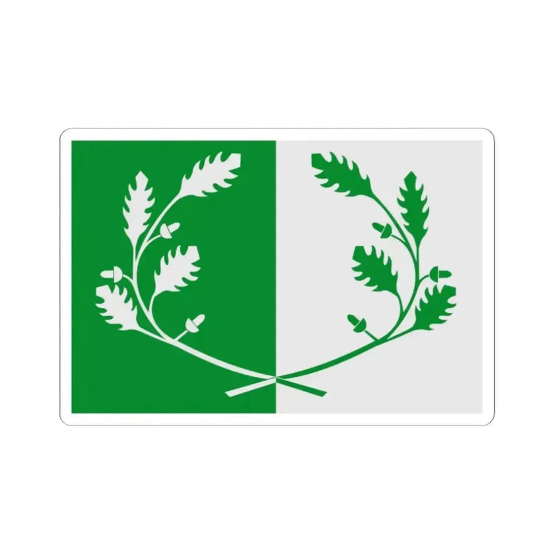 Eekloo vlag (Belgium) STICKER Vinyl Kiss-Cut Decal 2 Inch White - The Sticker Space