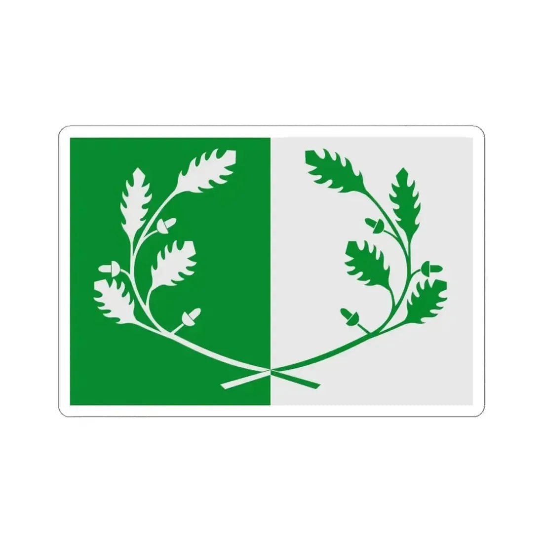 Eekloo vlag (Belgium) STICKER Vinyl Kiss-Cut Decal 4 Inch White - The Sticker Space