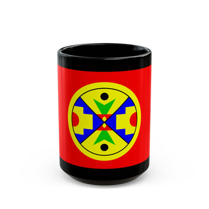 Eel Ground First Nation Flag - Black Coffee Mug-15oz-The Sticker Space