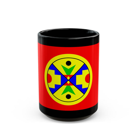 Eel Ground First Nation Flag - Black Coffee Mug-15oz-The Sticker Space