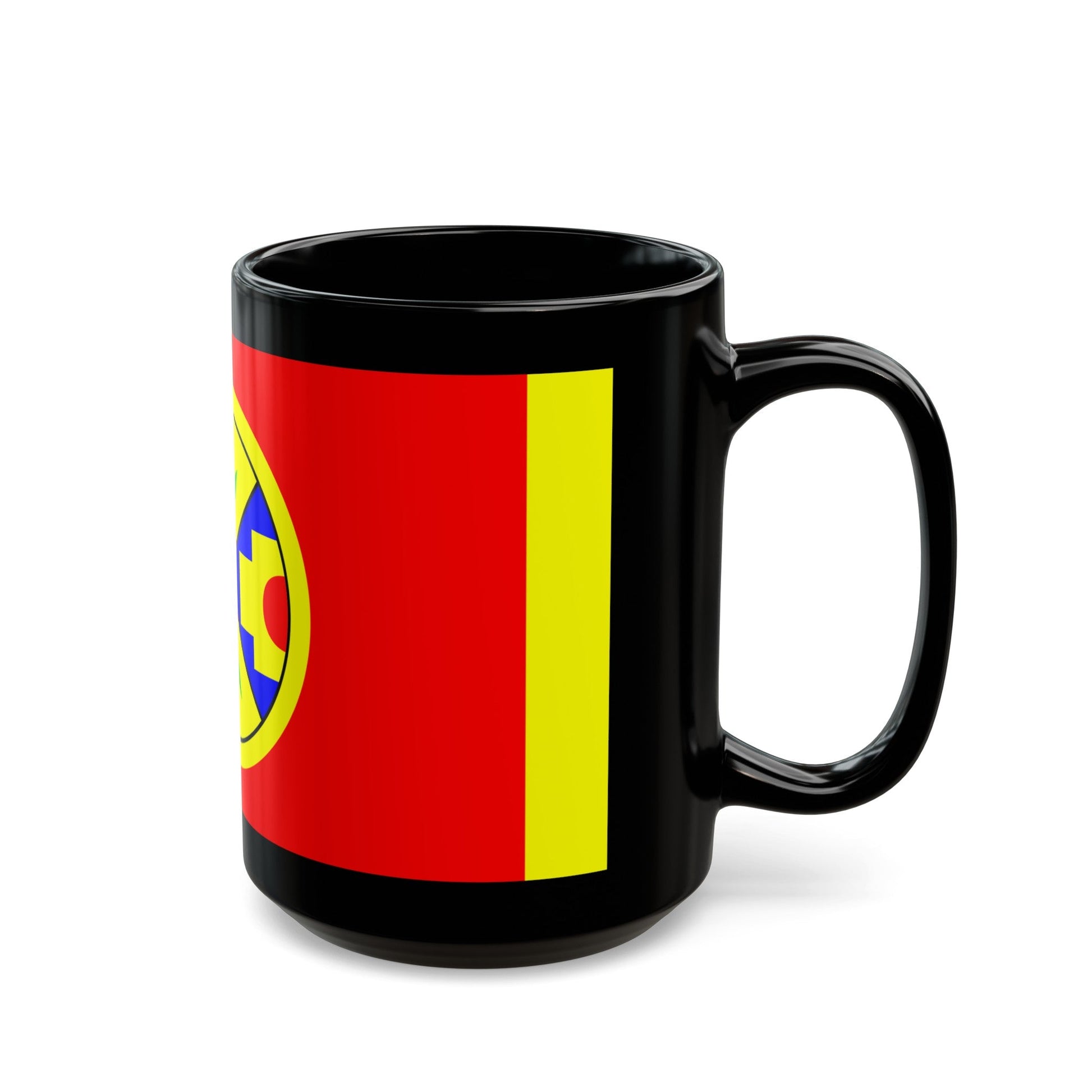 Eel Ground First Nation Flag - Black Coffee Mug-The Sticker Space