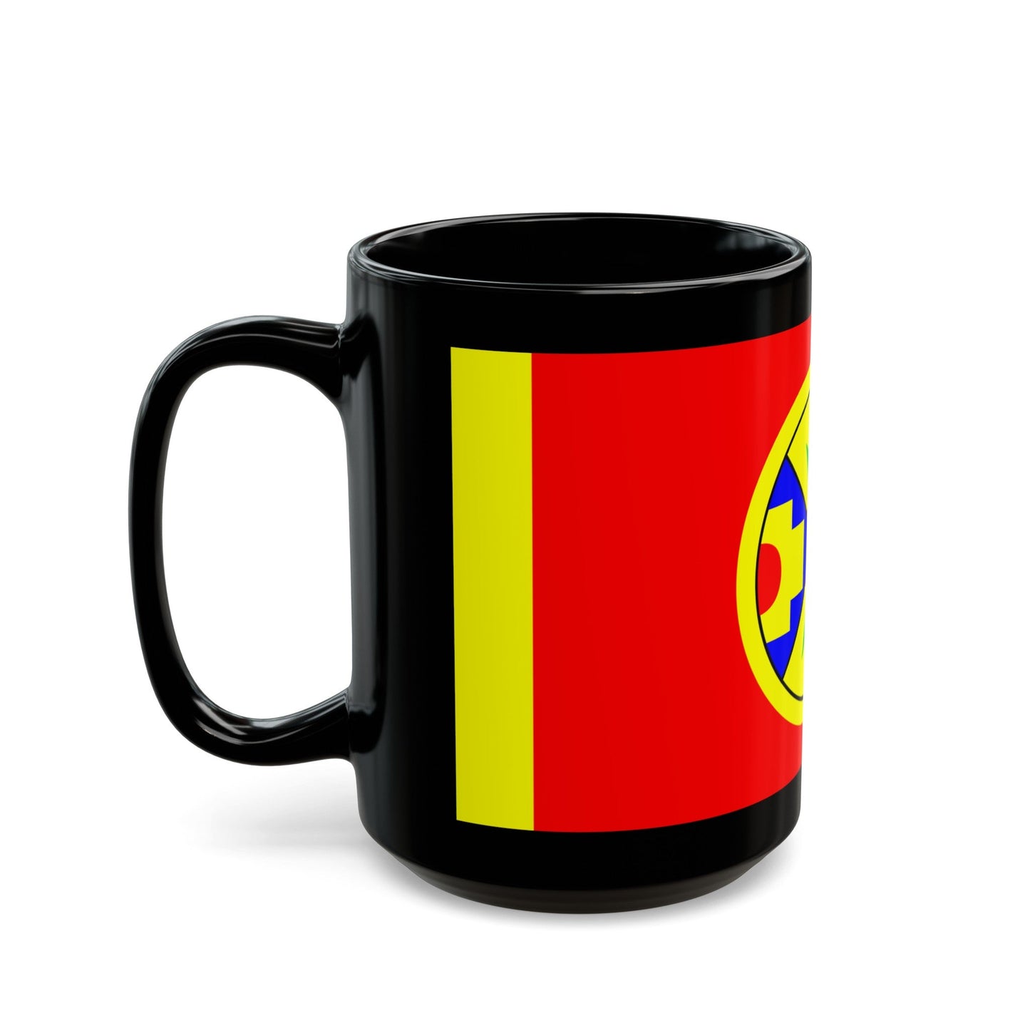 Eel Ground First Nation Flag - Black Coffee Mug-The Sticker Space