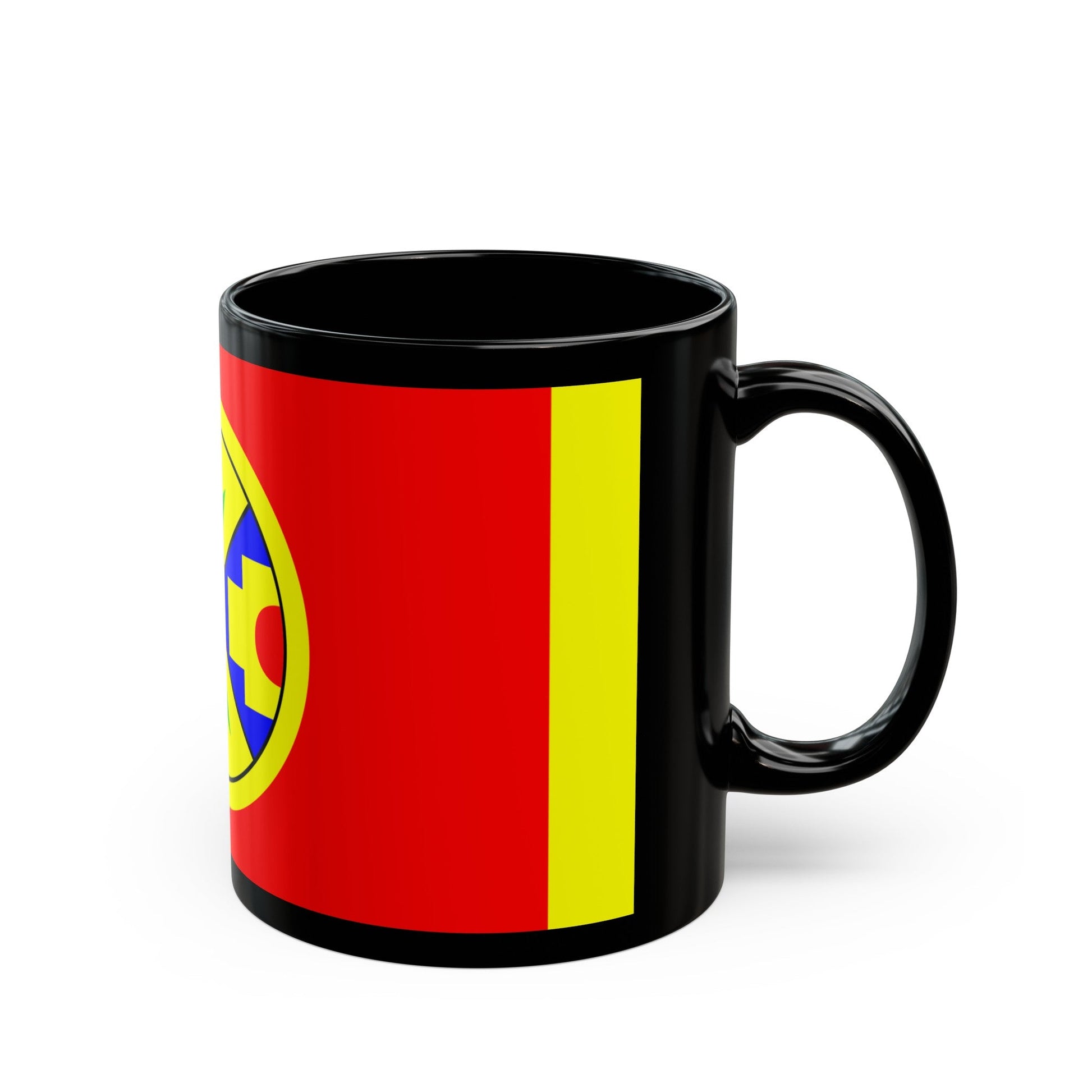 Eel Ground First Nation Flag - Black Coffee Mug-The Sticker Space