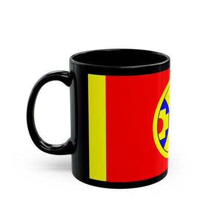 Eel Ground First Nation Flag - Black Coffee Mug-The Sticker Space