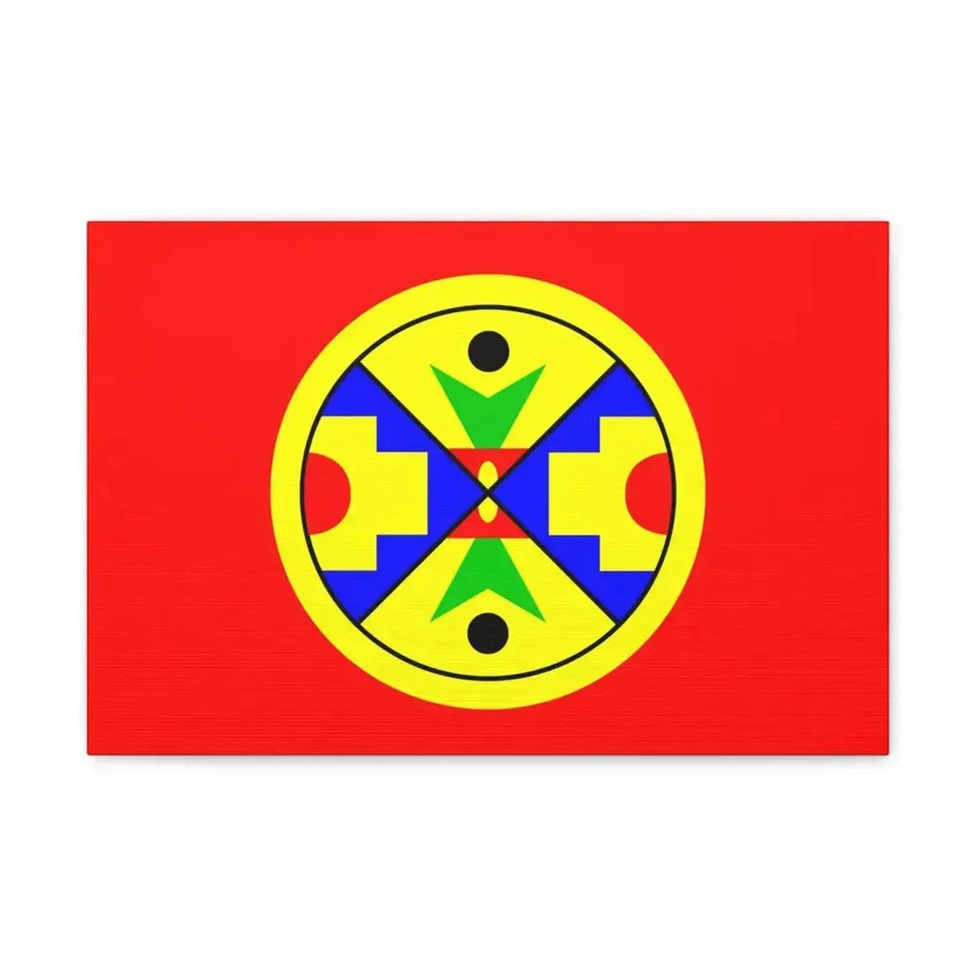 Eel Ground First Nation Flag - Canvas Wall Art 18″ x 12″ 1.25" - The Sticker Space