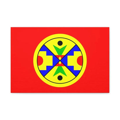 Eel Ground First Nation Flag - Canvas Wall Art 18″ x 12″ 1.25" - The Sticker Space