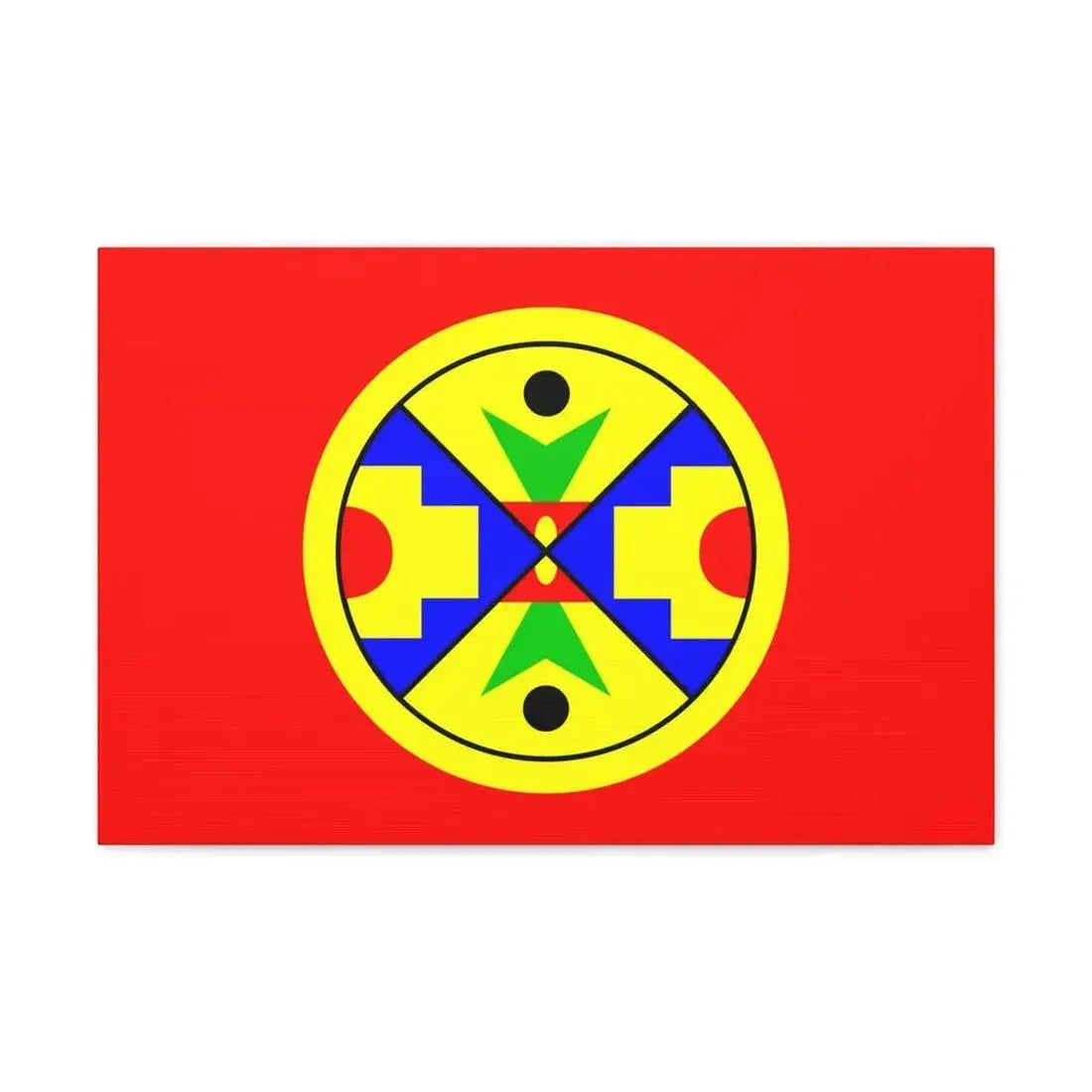 Eel Ground First Nation Flag - Canvas Wall Art 24″ x 16″ 1.25" - The Sticker Space