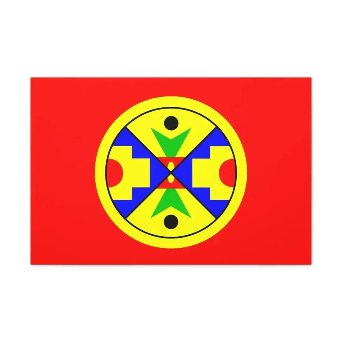 Eel Ground First Nation Flag - Canvas Wall Art 30" x 20" 1.25" - The Sticker Space