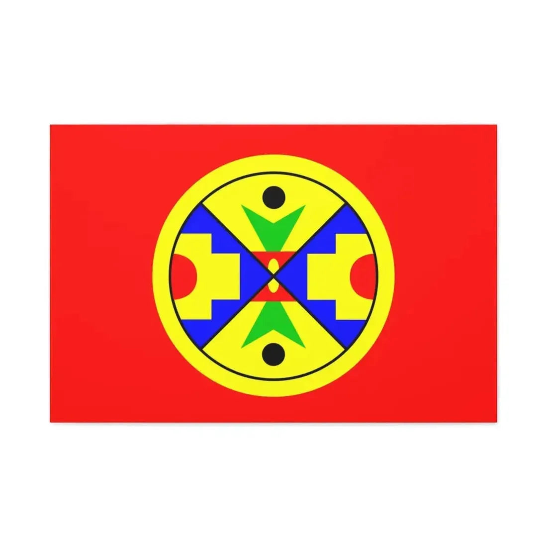 Eel Ground First Nation Flag - Canvas Wall Art 36" x 24" 1.25" - The Sticker Space