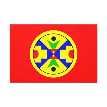 Eel Ground First Nation Flag - Canvas Wall Art 36" x 24" 1.25" - The Sticker Space