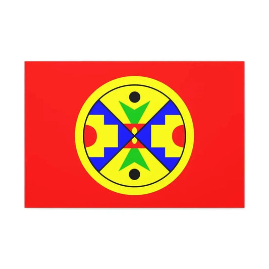 Eel Ground First Nation Flag - Canvas Wall Art 36" x 24" 1.25" - The Sticker Space