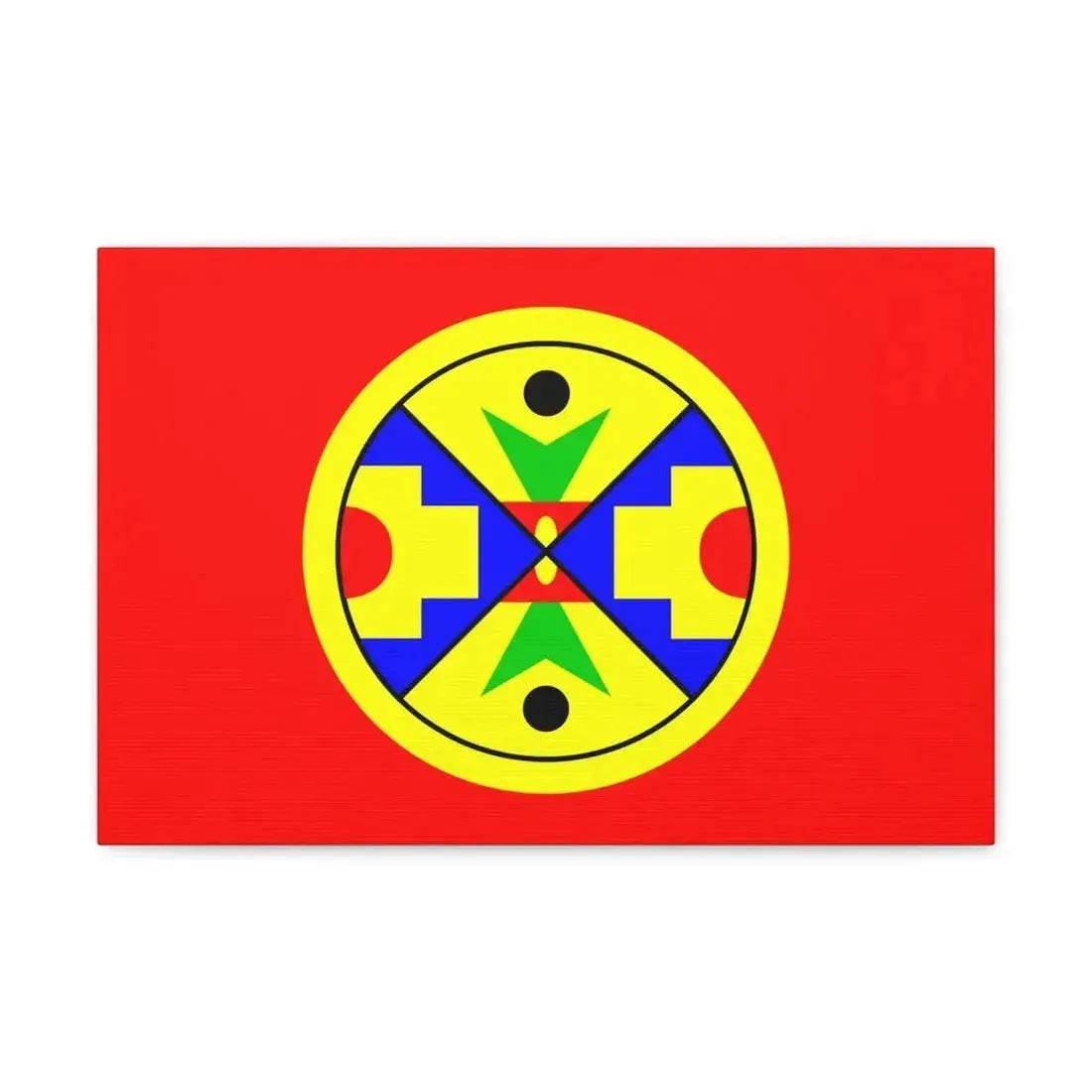 Eel Ground First Nation Flag - Canvas Wall Art - The Sticker Space