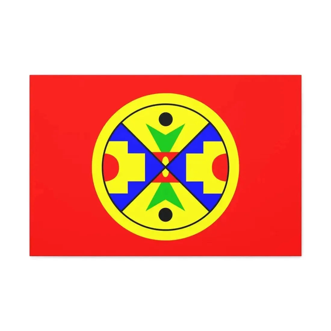 Eel Ground First Nation Flag - Canvas Wall Art - The Sticker Space