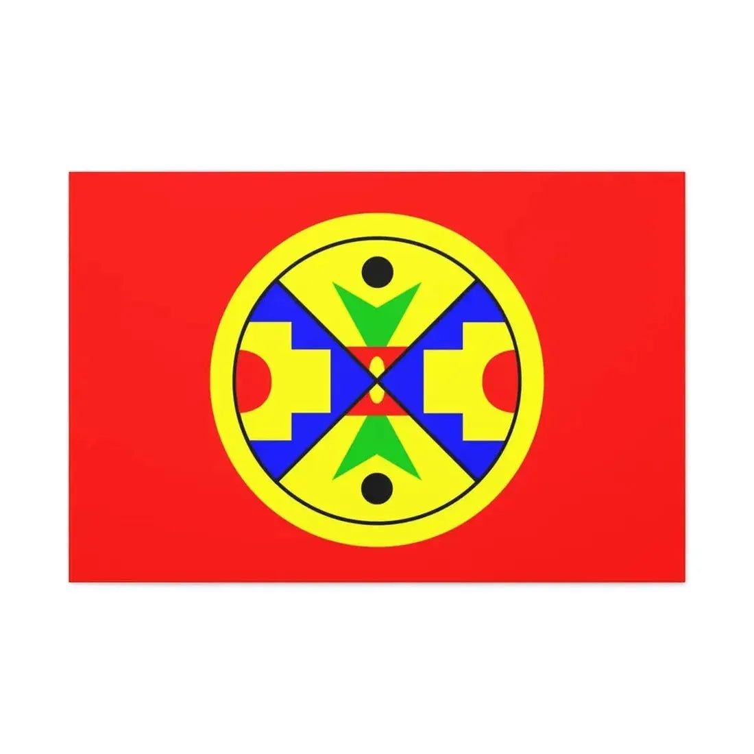 Eel Ground First Nation Flag - Canvas Wall Art - The Sticker Space