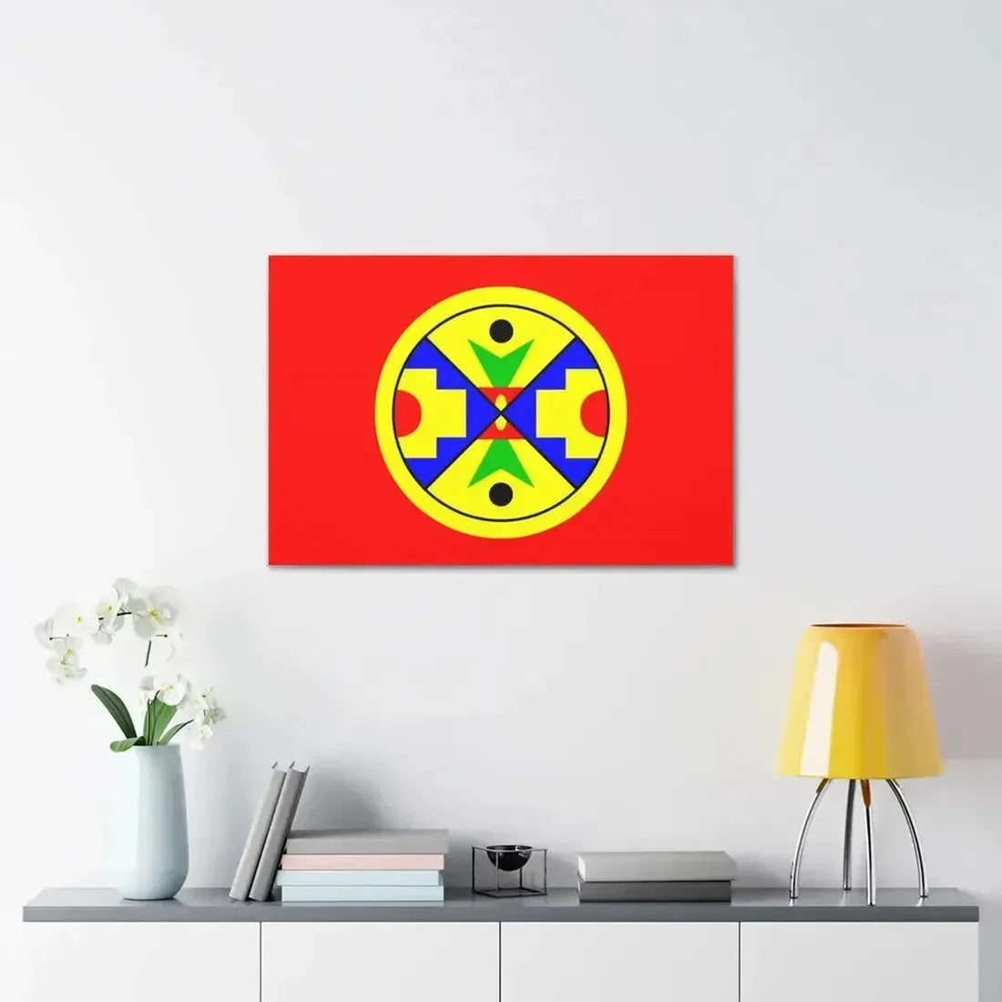 Eel Ground First Nation Flag - Canvas Wall Art - The Sticker Space
