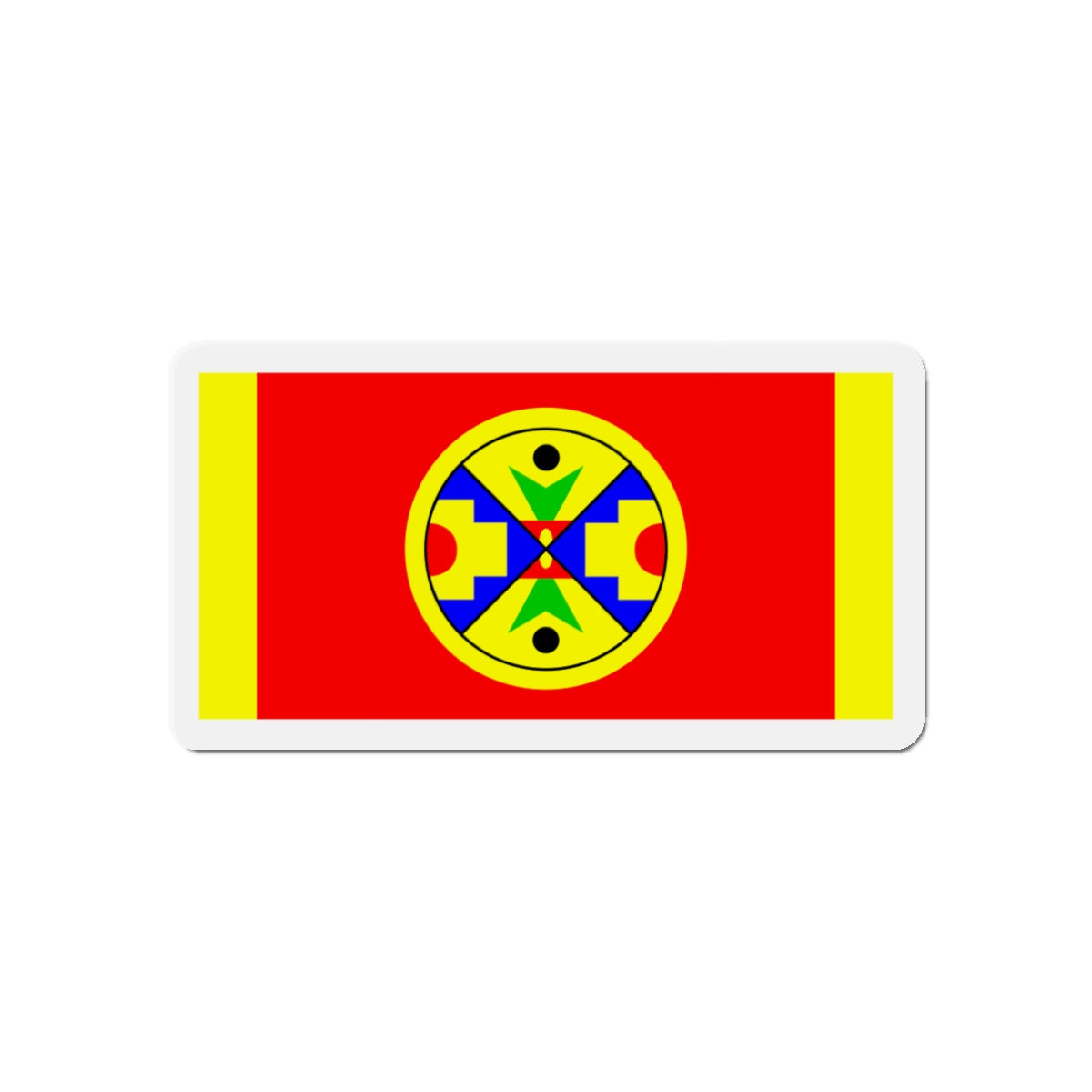 Eel Ground First Nation Flag - Die-Cut Magnet-3" x 3"-The Sticker Space