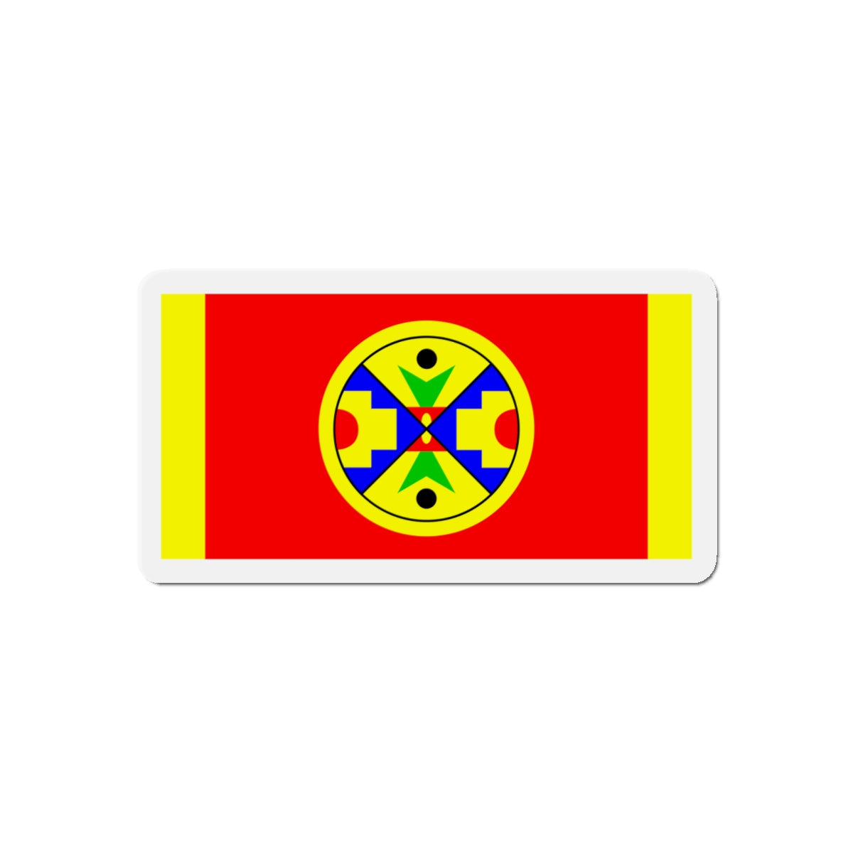 Eel Ground First Nation Flag - Die-Cut Magnet-4" x 4"-The Sticker Space