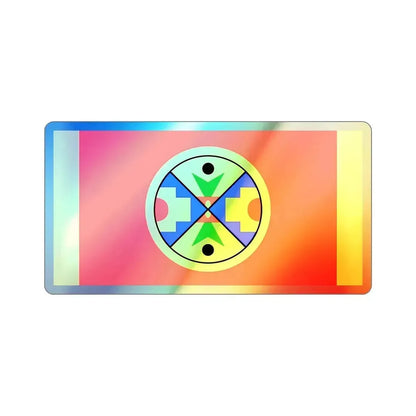 Eel Ground First Nation Flag Holographic STICKER Die-Cut Vinyl Decal 3 Inch - The Sticker Space