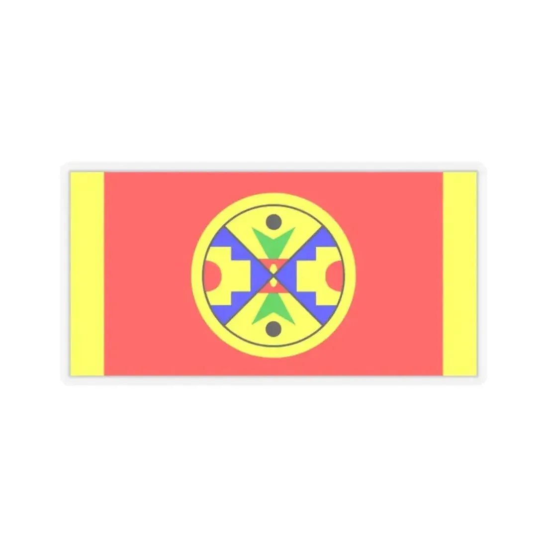 Eel Ground First Nation Flag - STICKER Vinyl Kiss-Cut Decal 2 Inch Transparent - The Sticker Space