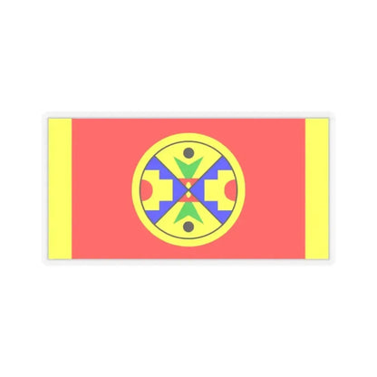 Eel Ground First Nation Flag - STICKER Vinyl Kiss-Cut Decal 2 Inch Transparent - The Sticker Space