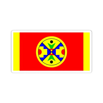 Eel Ground First Nation Flag - STICKER Vinyl Kiss-Cut Decal 2 Inch White - The Sticker Space