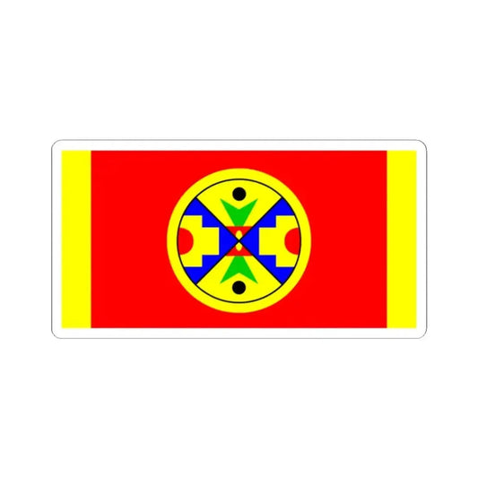 Eel Ground First Nation Flag - STICKER Vinyl Kiss-Cut Decal 2 Inch White - The Sticker Space