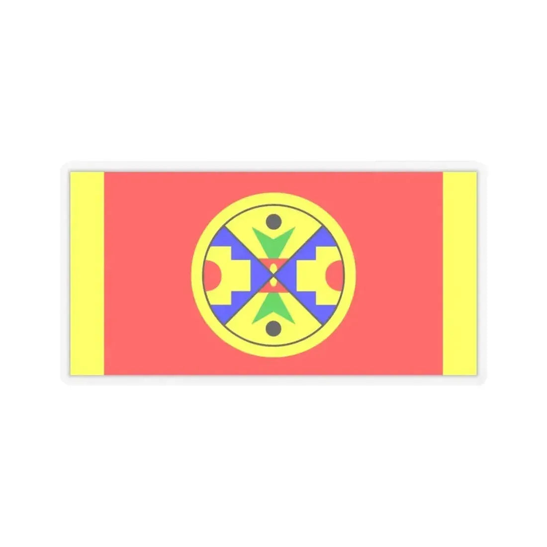 Eel Ground First Nation Flag - STICKER Vinyl Kiss-Cut Decal 3 Inch Transparent - The Sticker Space