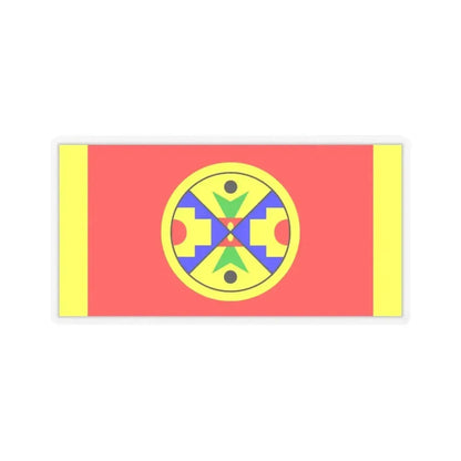 Eel Ground First Nation Flag - STICKER Vinyl Kiss-Cut Decal 3 Inch Transparent - The Sticker Space