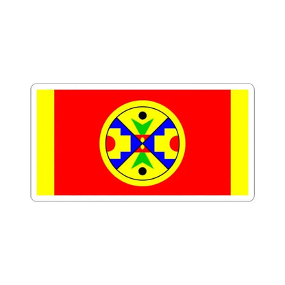 Eel Ground First Nation Flag - STICKER Vinyl Kiss-Cut Decal 3 Inch White - The Sticker Space