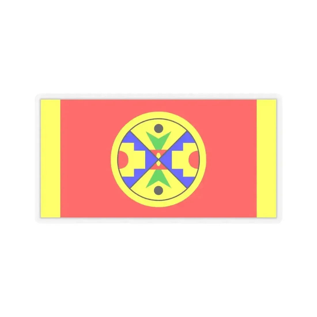 Eel Ground First Nation Flag - STICKER Vinyl Kiss-Cut Decal 4 Inch Transparent - The Sticker Space