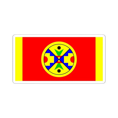 Eel Ground First Nation Flag - STICKER Vinyl Kiss-Cut Decal 4 Inch White - The Sticker Space
