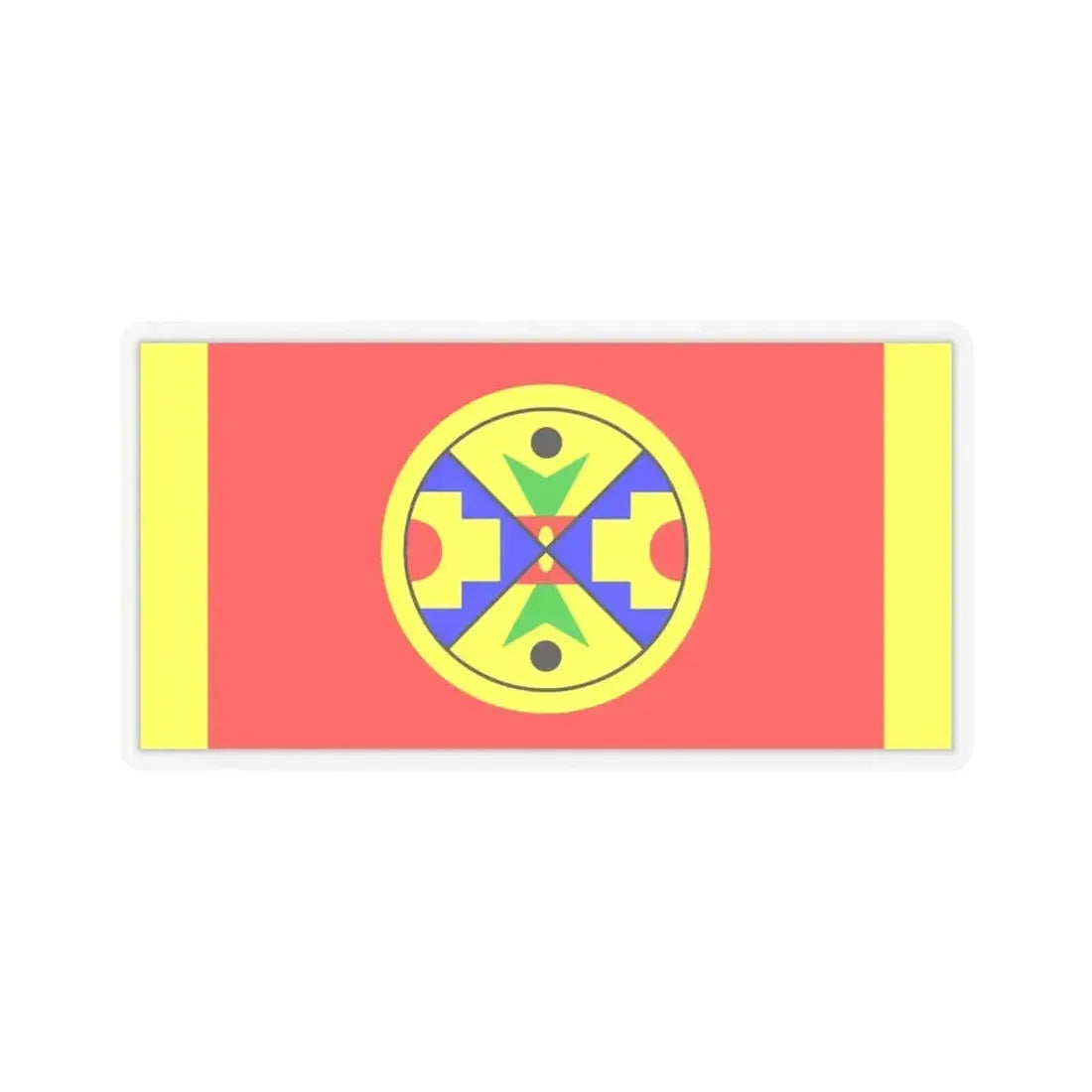 Eel Ground First Nation Flag - STICKER Vinyl Kiss-Cut Decal 6 Inch Transparent - The Sticker Space