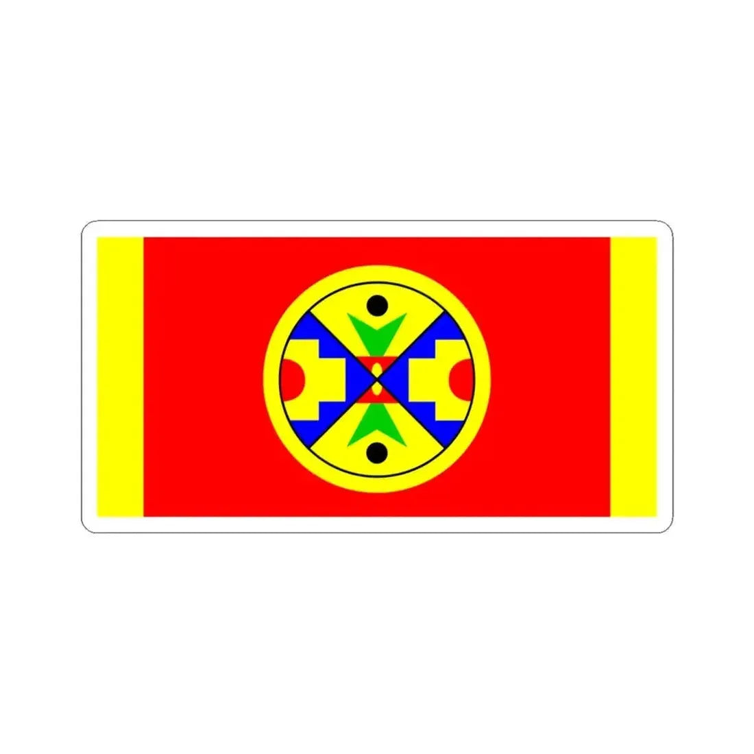 Eel Ground First Nation Flag - STICKER Vinyl Kiss-Cut Decal 6 Inch White - The Sticker Space