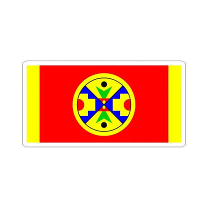 Eel Ground First Nation Flag - STICKER Vinyl Kiss-Cut Decal 6 Inch White - The Sticker Space
