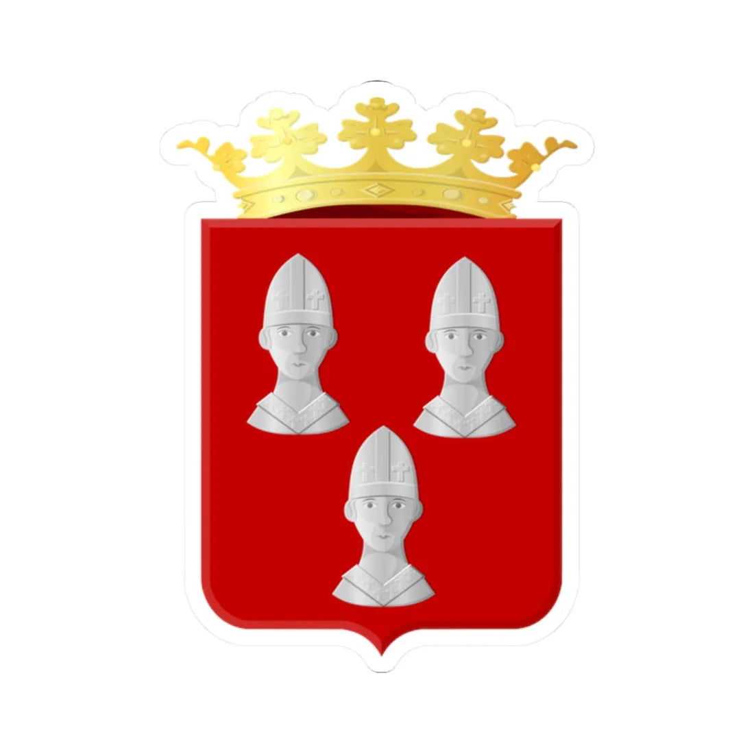 Eemnes wapen (Netherlands) (Coat of Arms) STICKER Vinyl Kiss-Cut Decal 2 Inch White - The Sticker Space