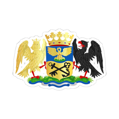 Eemsdelta wapen (Netherlands) (Coat of Arms) STICKER Vinyl Kiss-Cut Decal 6 Inch White - The Sticker Space