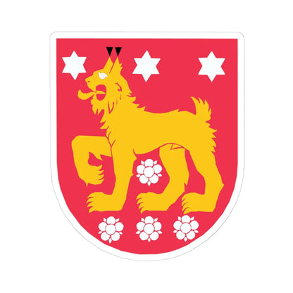 Egentliga Tavastlands vapen (Finland) (Coat of Arms) STICKER Vinyl Kiss-Cut Decal 4 Inch White - The Sticker Space