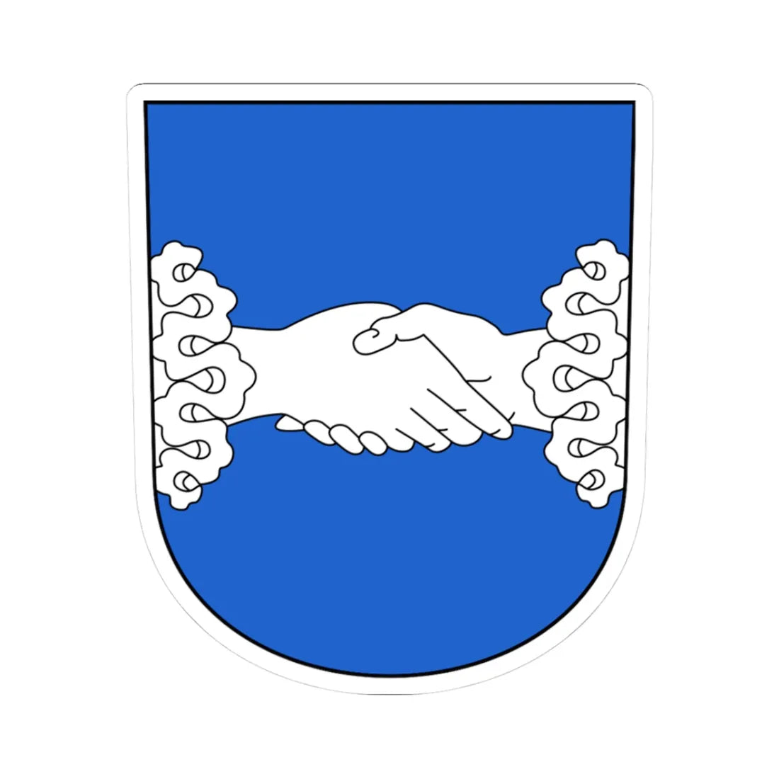 Egg-blazon (Switzerland) (Coat of Arms) STICKER Vinyl Kiss-Cut Decal 3 Inch White - The Sticker Space