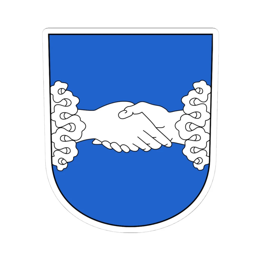 Egg-blazon (Switzerland) (Coat of Arms) STICKER Vinyl Kiss-Cut Decal 4 Inch White - The Sticker Space