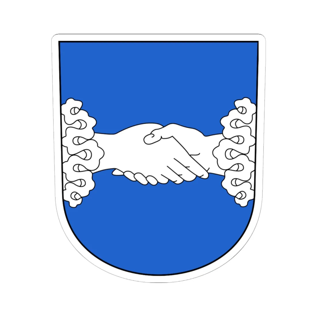 Egg-blazon (Switzerland) (Coat of Arms) STICKER Vinyl Kiss-Cut Decal 6 Inch White - The Sticker Space