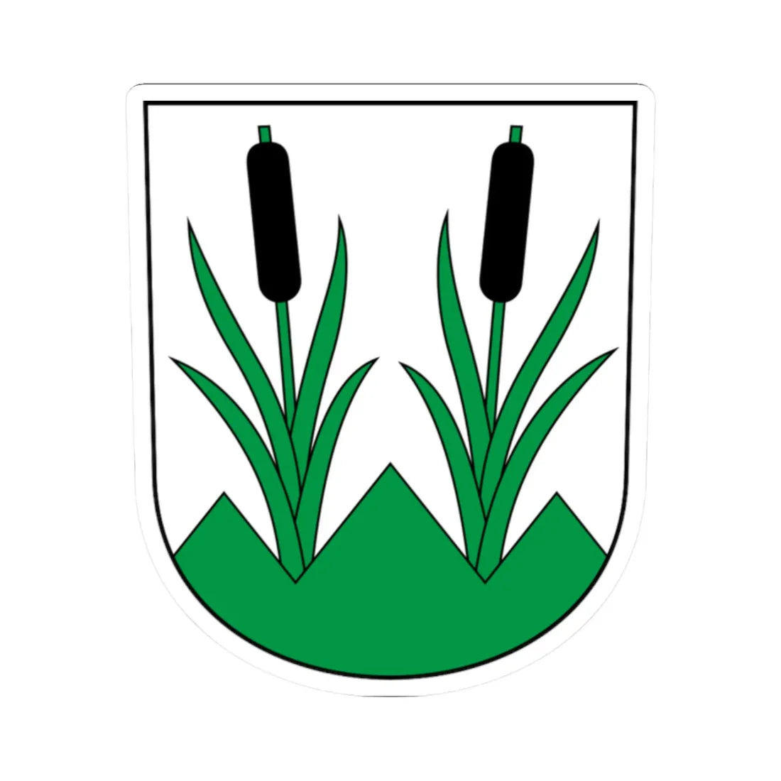 Eggersriet-blazon (Switzerland) (Coat of Arms) STICKER Vinyl Kiss-Cut Decal 2 Inch White - The Sticker Space