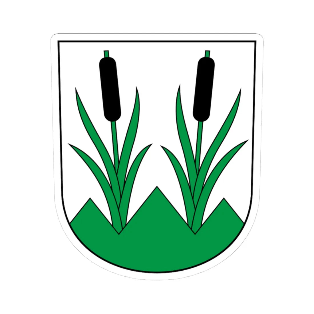 Eggersriet-blazon (Switzerland) (Coat of Arms) STICKER Vinyl Kiss-Cut Decal 3 Inch White - The Sticker Space