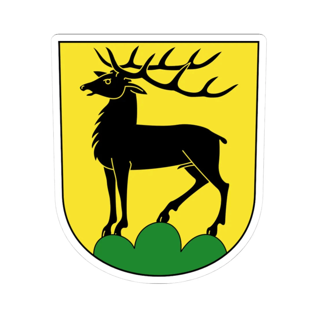 Eglisau-blazon (Switzerland) (Coat of Arms) STICKER Vinyl Kiss-Cut Decal 3 Inch White - The Sticker Space