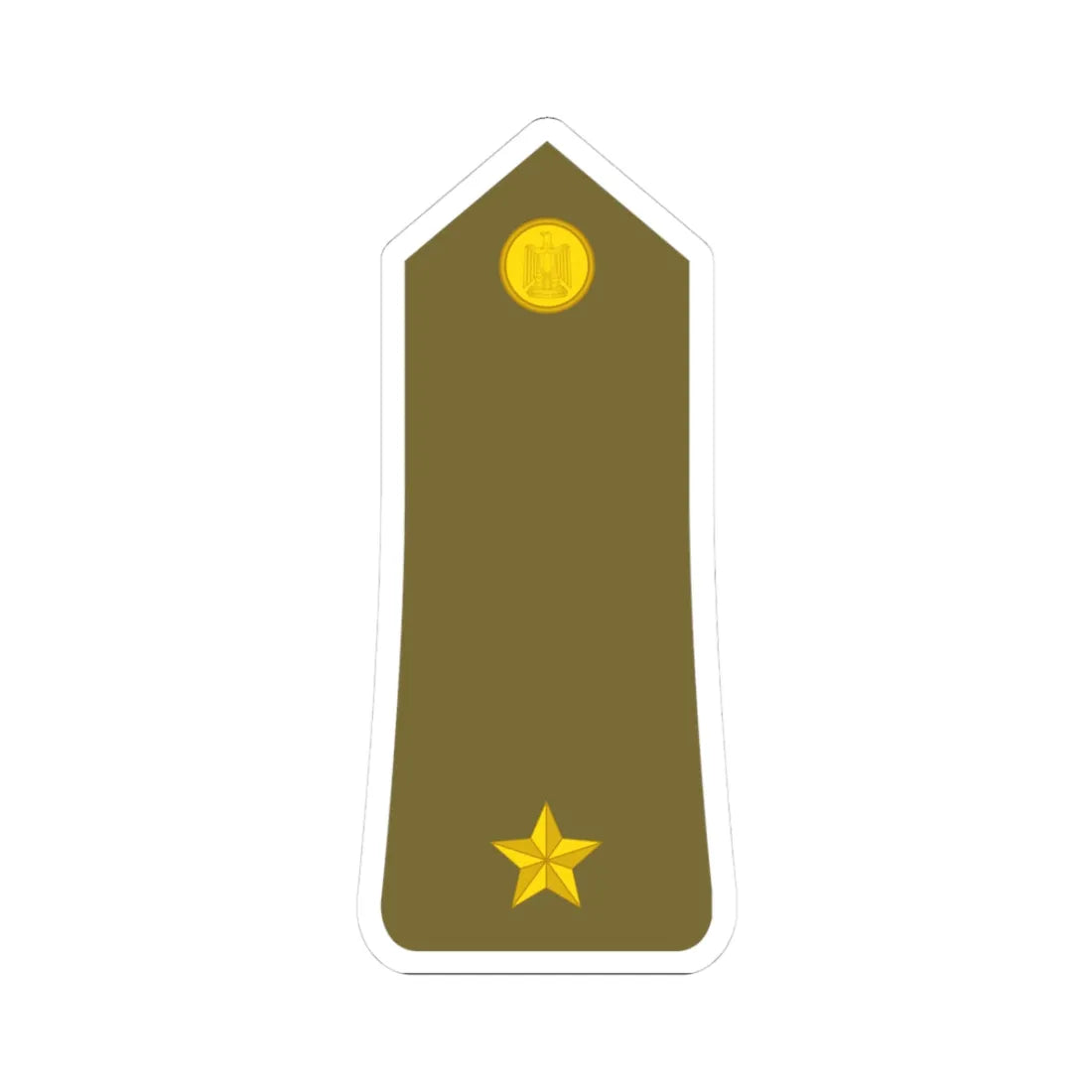 Egypt Army   OF01a (Egypt) (Military Rank) STICKER Vinyl Kiss-Cut Decal 3 Inch White - The Sticker Space