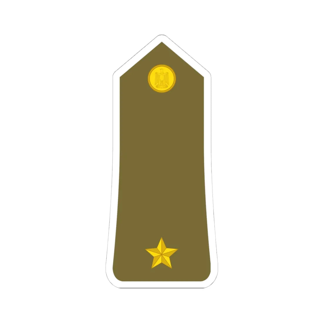 Egypt Army   OF01a (Egypt) (Military Rank) STICKER Vinyl Kiss-Cut Decal 4 Inch White - The Sticker Space