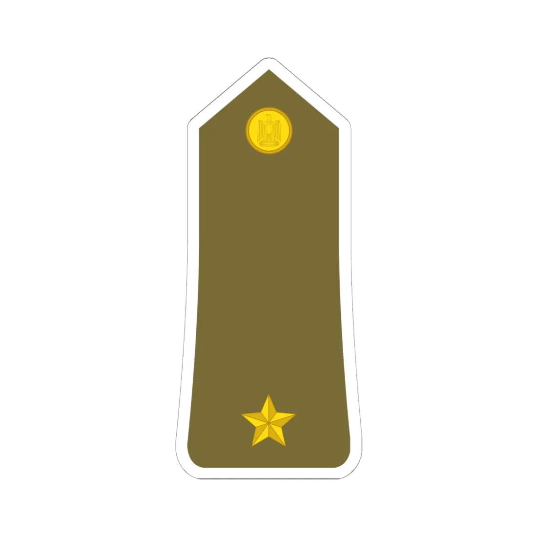 Egypt Army   OF01a (Egypt) (Military Rank) STICKER Vinyl Kiss-Cut Decal 6 Inch White - The Sticker Space