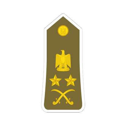 Egypt Army   OF09 (Egypt) (Military Rank) STICKER Vinyl Kiss-Cut Decal 6 Inch White - The Sticker Space