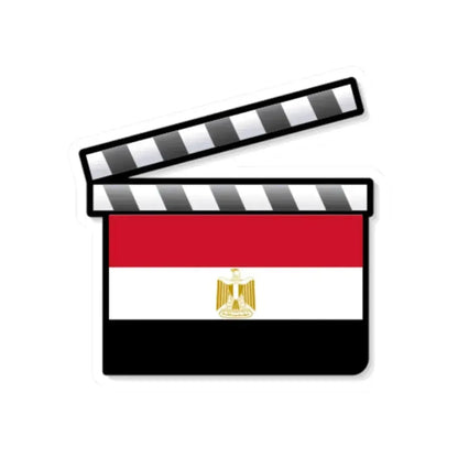 Egypt film clapperboard (Egypt) STICKER Vinyl Kiss-Cut Decal 2 Inch White - The Sticker Space