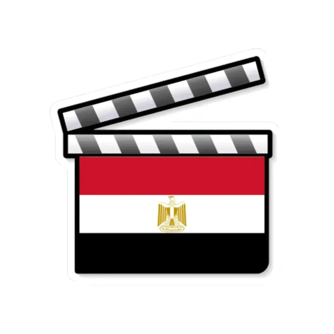 Egypt film clapperboard (Egypt) STICKER Vinyl Kiss-Cut Decal 3 Inch White - The Sticker Space